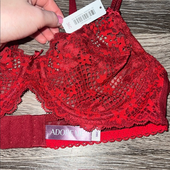 NWT Adore Me Scarlet bra (36C) and NWT Ebony Lace Pantie Set (small) - Picture 4 of 7